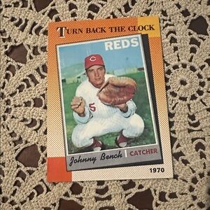 Johnny Bench Reds Baseball Card